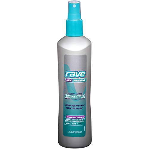 Rave Mega Unscented Non Aerosol Hairspray, 11 Ounce - 12 per case.