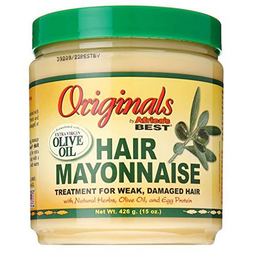 Originals By Africa’s Best Hair Mayonnaise Conditioner, 2 Pack, 15 oz Jar, Enriched with Natural Botanical Herbal Extracts and Olive Oil to Deep Condition and Repair