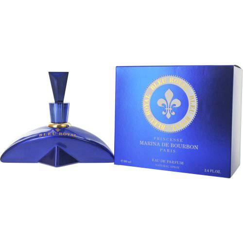 Bleu Royal by Princesse Marina de Bourbon | Eau de Parfum Spray | Fragrance for Women | Sweet and Floral Scent with Notes of Patchouli, Violet, and Jasmine | 100 mL / 3.4 fl oz