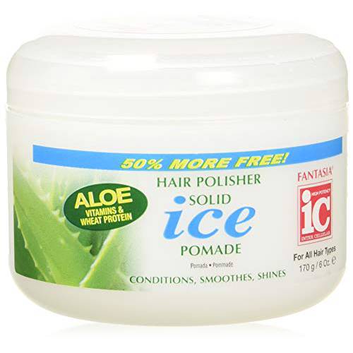 Fantasia Ic Hair Polisher Solid Ice Pomade 6 Ounce (177ml) (6 Pack)
