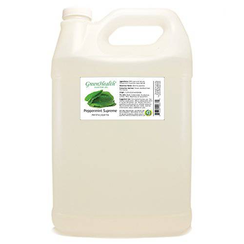 1 Gallon - Peppermint Essential Oil (Mentha Piperita) - 100% Pure & Uncut - Plastic Jug - GreenHealth