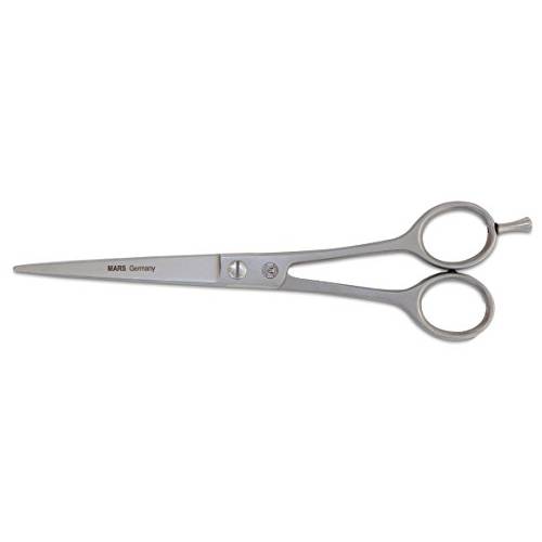 Mars Professional Ergonomic Stainless Steel Hair Cutting Shears with Fingerhook, Microserrated, 7 Length