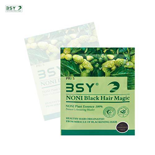 BSY Noni black hair magic shampoo | Noni hair colour | Noni hair dye | Hair dye | Hair dye shampoo | shampoo based hair color | 5 Mins hair color | shampoo | 2 x 20ml