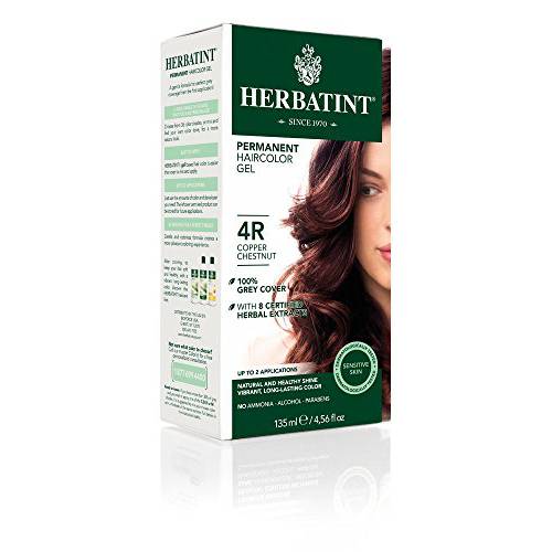 Herbatint Permanent Haircolor Gel, 4R Copper Chestnut, 4.56 Ounce