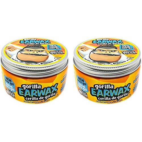 Moco de Gorila Wet Effect Gorilla Earwax | Hair Styling Putty Extreme Long-lasting Hold, Gorilla Earwax Wet Effect is Ultimate Hair Gel to bring the Wet look to any Hairstyle 3.52 Ounce Jar (2 PACK)