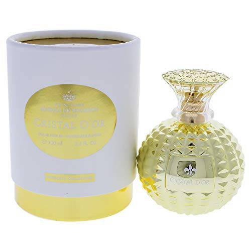 Marina de Bourbon Cristal D’Or by Princesse Eau de Parfum Fragrance for Women - Floral Fruity Scent - Opens with Raspberry and Mandarin Orange - For Sophisticated and Refined Ladies - 3.4 oz
