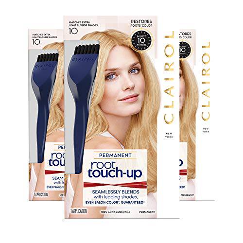 Clairol Root Touch-Up by Nice’n Easy Permanent Hair Dye, 10 Extra Light Blonde Hair Color, Pack of 2