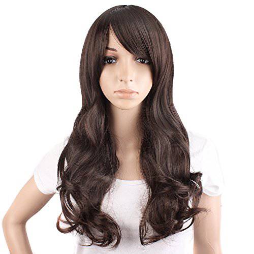 MapofBeauty 50cm/ 20 inch Long Curly Natural Fashion Beautiful Wig (Blonde)