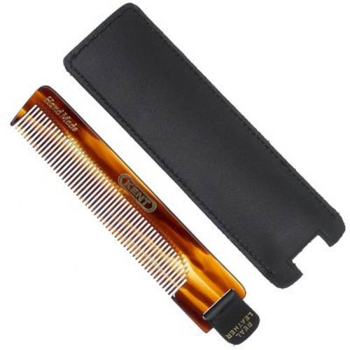 Kent NU22 Handmade Pocket Comb for Men, All Fine Tooth Hair Comb Straightener for Everyday Grooming Styling Hair, Beard and Mustache, Use Dry or with Balms, Saw Cut and Hand Polished, Made in England