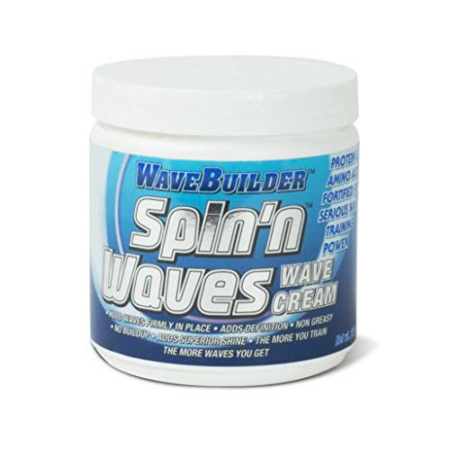 WaveBuilder Spin’n Waves Wave Cream | Non Greasy Adds Superior Shine on Hair, 8 oz