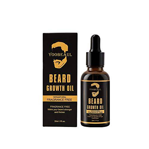 YOOBEAUL Beard Growth Oil (Grow Your Beard Fast) for Beard More Full and Thick, Beard Growth Serum of Plant extraction, Pure Natural- Promote Beard and Hair Growth