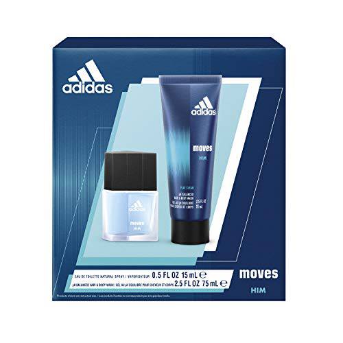 Adidas, Moves for Him. 2 Piece Gift set with EDT and Body Wash, Total Retail Value $22.00