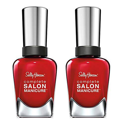 Sally Hansen Complete Salon Manicure Nail Color, Red My Lips, Pack of 2