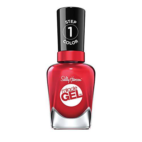 Sally Hansen Miracle Gel Nail Polish, Shade Off with her Red 444 (Packaging May Vary)