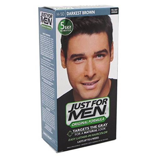 Just For Men Shampoo In H-50 Haircolor Darkest Brown (6 Pack)