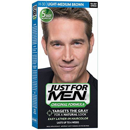 Just For Men H-30 Light-Medium Brown Haircolor (Pack of 2)