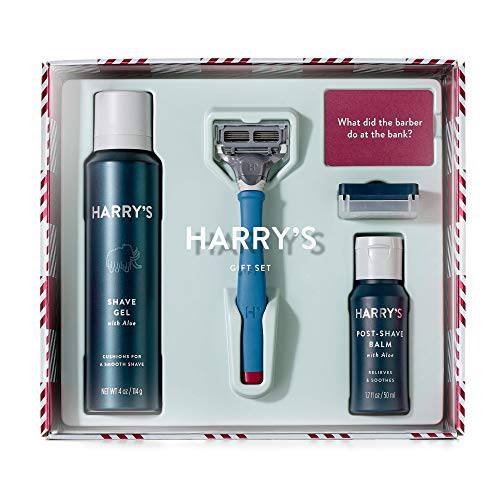 Harry’s Holiday Gift Set - Razor Handle Blade Shave Gel Post Shave Balm