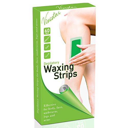Wax Strips, Hair Removal Wax Kit for Arm, Leg, Brazilian, Bikini Women, 32 Count (Large Size Wax Strips)
