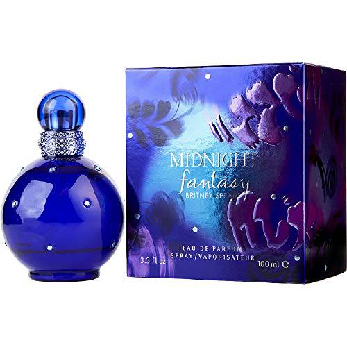 Britney Spears Midnight Fantasy, Eau De Parfum EDP Spray for Women, 3.3 Fl Oz