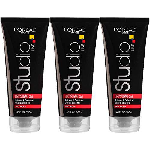 L’Oreal Paris Studio Line INVISI Gel, Strong Hold 6.80 oz ( Packs of 3)