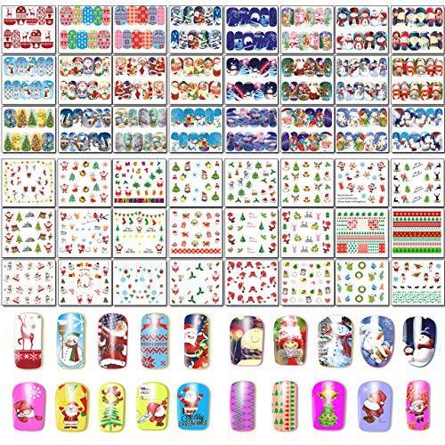 TailaiMei 3D Laser Bronzing Nail Decals, 300+ Pcs Glitter Self-Adhesive Stickers DIY Sparkle Nail Art Design (8 Large Sheets)