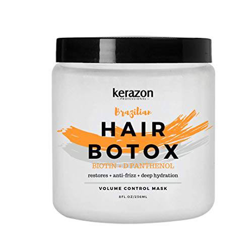 KERAZON Hair Botox Treatment 8oz/236ml provides smoothing, deep hydration, nutrition, shine, softness, volume control and hair smoothness. Formaldehyde Free. Packaging may vary.