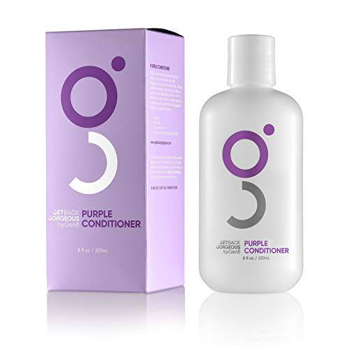 Purple Conditioner for Blonde Hair by GBG – 3min Mirror Shine Daily Restoration Mask Transforms Brassy, Yellow Dinge in Highlighted, Grey or Blonde Hair – MIT & Paraben Free Blue Hair Mask Toner 8oz