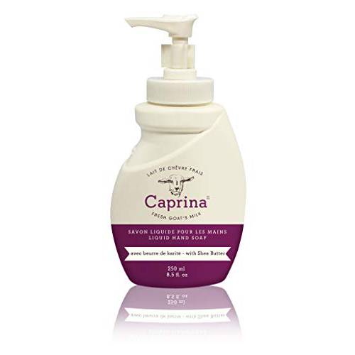 Caprina by Canus Liquid Hand Soap Pump With Fresh Canadian Goat Milk, Shea Butter, 8.5 Fl Oz