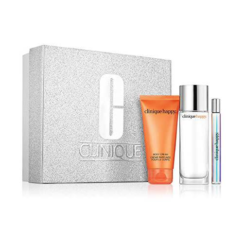 Clinique Perfectly Happy Gift Set Perfume Spray 1.7oz, Body Cream 2.5oz & Rollerball .2oz