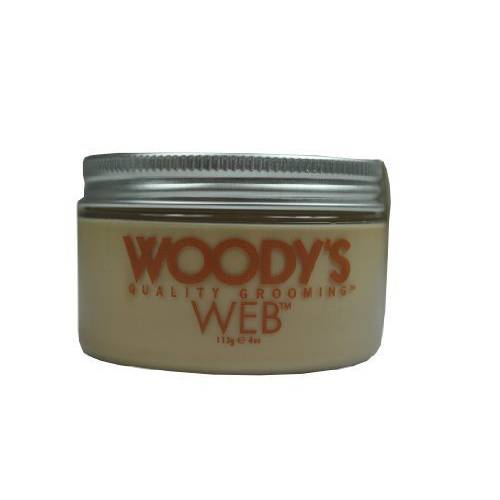 Woody’s Styling Web for Men, Texturizing Pomade with Natural Look Matte Finish, Flexible Control, Soft Hold Cream, with Beeswax, Castor Oil, No Crunch or Stiffness 3.4 oz, 2-Pack