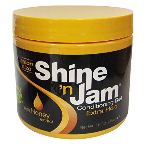 Shine N Jam Conditioning Gel Extra Hold 16 Ounce Jar (473ml) (6 Pack)