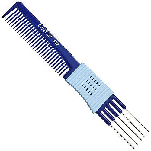 Lift Teasing Comb and Hair Pick – 1 Pack, Five Stainless Still Lifts - Chemical and Heat Resistant Detangler Gripper Comb – Anti Static Comb For All Hair Types – By Cantor