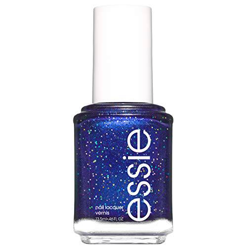 essie winter nail polish, winter trend 2019, glitter finish, tied and blue, 0.46 fl. oz.