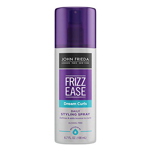 John Frieda Anti Frizz, Frizz Ease Dream Curls Daily Styling Spray for Curly Hair, Magnesium-enriched Formula, Revitalizes Natural Curls, 6.7 Ounce