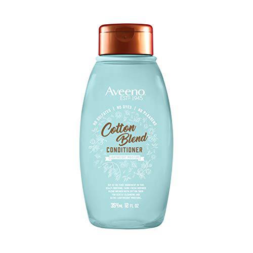 Aveeno Cotton Blend SulfateFree Conditioner with for Light Moisture Soothed Scalp Gentle Cleansing Conditioner with Nourishing Oat Paraben DyeFree fl., 12 Fl Oz
