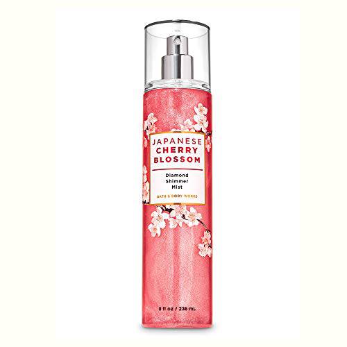 Bath & Body Works Japanese Cherry Blossom Diamond Shimmer Mist infused with real Diamond Dust 8 fl oz / 236 mL