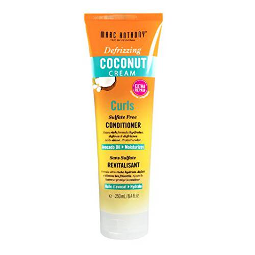 Marc Anthony Defrizzing Cream Curls UltraRich Conditioner, Coconut, 8.4 Fl Oz