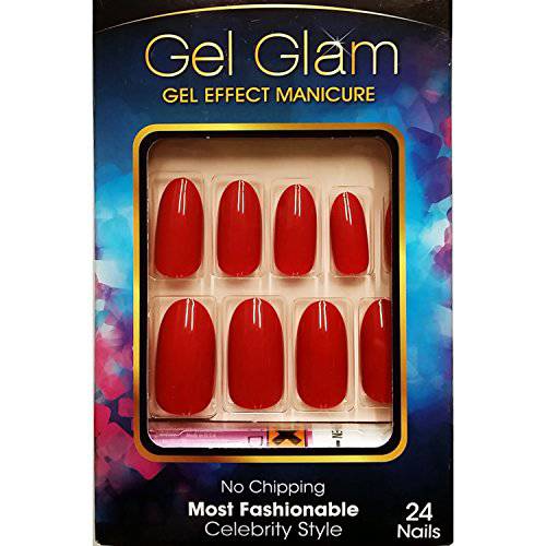 GoldFinger Press On Nails Full Cover Nails Glue On Nails Manicure Long Fake Nails with Glue (2 PACK)