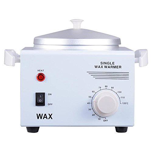 AW Portable Single Hot Wax Warmer Electric Heater Salon Facial Skin Hair Removal Spa Home with 50PCS Wood Sticks Cover Bracket