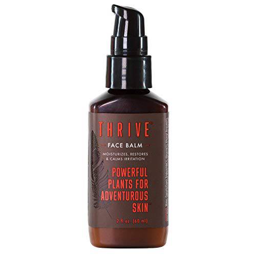 THRIVE Natural Face Moisturizer – Non-Greasy Soothing Facial Moisturizer Lotion for Men & Women Made in USA with Natural & Organic Ingredients Keep Skin Hydrated & Help Irritation as After Shave, 2 Oz
