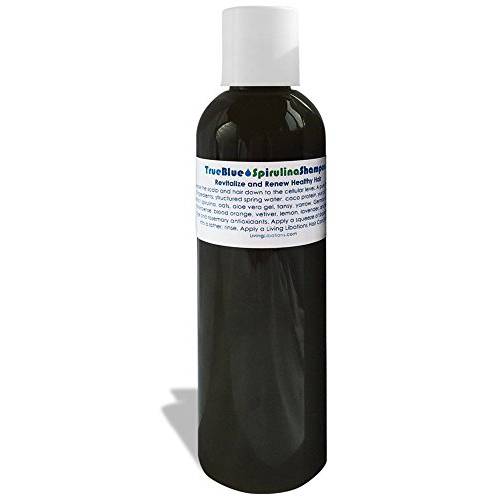 Living Libations - Organic True Blue Spirulina Shampoo | Natural, Plant-Based, Clean Beauty (4 fl oz | 120 ml)