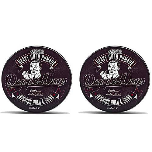 Dapper Dan Heavy Hold Pomade, Heavy Hold Styling Pomade For Superior Hold Mens Hair Styling Product, 2 x 100 ml