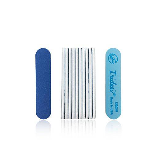 Iridesi Professional Mini Blue Finger Nail Files 120/240 Washable Emery Boards 3-1/2 Inches Long 50 Fingernail Files Per Pack