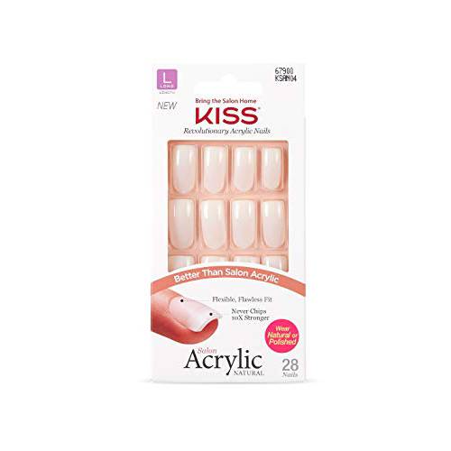 KISS Salon Acrylic Natural Nails KSAN (2 PACK, KSAN04)