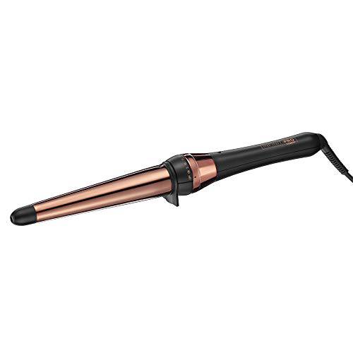 INFINITIPRO BY CONAIR Rose Gold Titanium 1 ¼-inch to ¾-inch Curling Wand, Tapered wand produces beachy waves