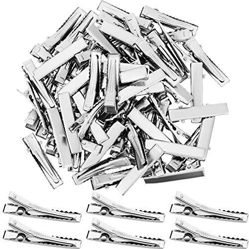 200 Pieces Alligator Hair Clips Metal Duck Bill Hair Clips Flat Top Single Prong Hairpins for Hair Styling DIY Accessories (1.77 inch)