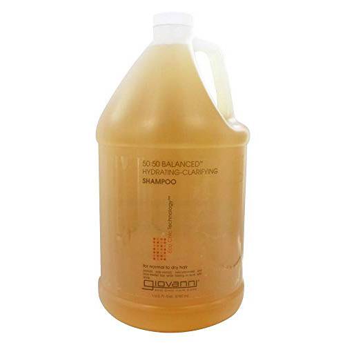GIOVANNI Eco Chic 50:50 Balanced Hydrating Clarifying Shampoo, 128 oz. (Gallon) - Leaves Hair pH Balanced for Over-Processed, Lauryl & Laureth Lauryl & Laureth Sulfate Free, No Parabens, Color Safe