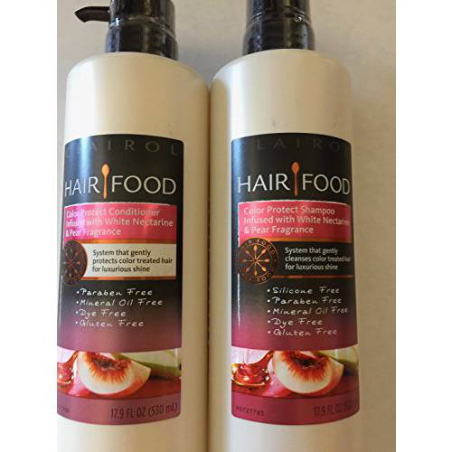 Hair Food Color Protect Shampoo and Conditioner infused with White Nectarine & Pear Fragrance