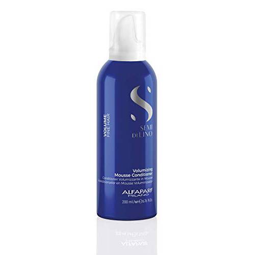 Alfaparf Milano Semi Di Lino Volume Mousse Conditioner for Fine Hair - Adds Intense Volume and Body - Detangles and Nourishes Hair - Anti-Frizz - Professional Salon Quality - 6.76 fl. Oz.