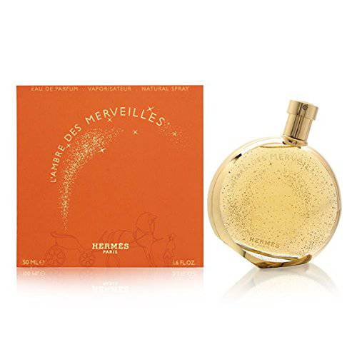 Hermes L’ambre Des Merveilles Eau de Parfum Spray for Women, 1.6 Ounce
